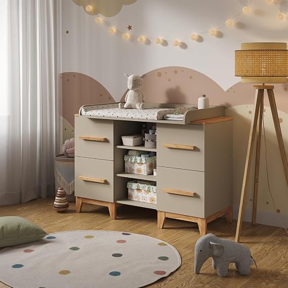 VitaliSpa Changing table Malia, Cashmere/Artisan, 133 x 98 cm