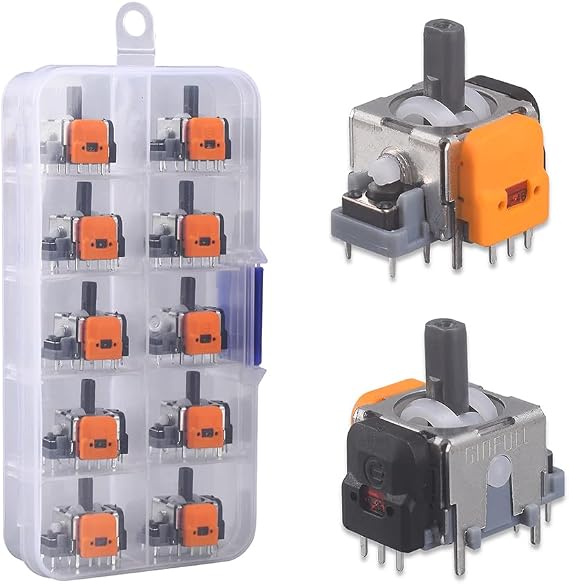 10 Piece High Precision Hole Electromagnetic Joystick - Multi-Platform Compatible, Adjustable for PS5, PS4, X-Box, Switch Pro