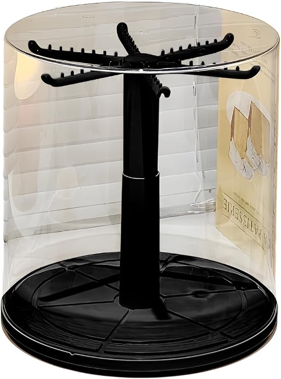 Plush Storage Case, Plush Storage, Rotating Clear Display Case, Doll Keychain Storage Box, Transparent, 360 Degree Rotation, Stackable, Space Saving, Dustproof Display Stand, Collection Case