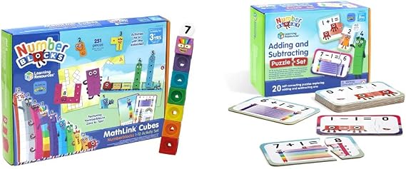 MathLink Cubes Numberblocks 1-10 Activity Set with Adding and Subtracting Puzzles