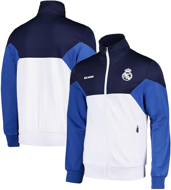 Real Madrid Open Plus Jacket Nº11 white/blue License - Size XXL, white/blue, XXL