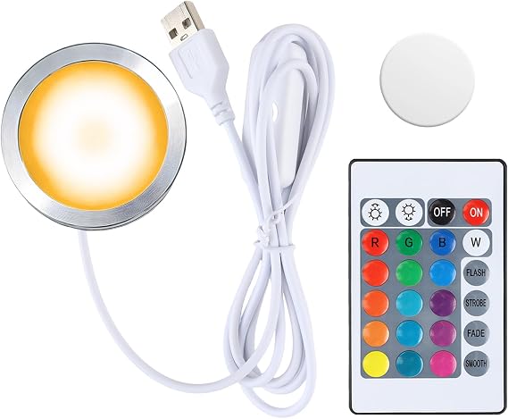 3D Printer LED Lamp Kit 001 Remote Control with RGB Color, DIY Hardware Set for 3D Printed Lamp Housing, Compatible with Bambu lab H2D/A1/A1 Mini/P1S/P1P/X1C Hardware kit 5V USB Powered