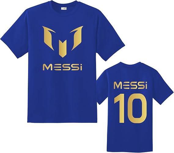 Inspired Messi #10 Goat Unisex Soccer T-Shirt – Jersey Style Football Tee | Gift for Kids, Teens & Adults | Quality Printed Fan Top | Ideal for Match Day, Training, Casual Wear
