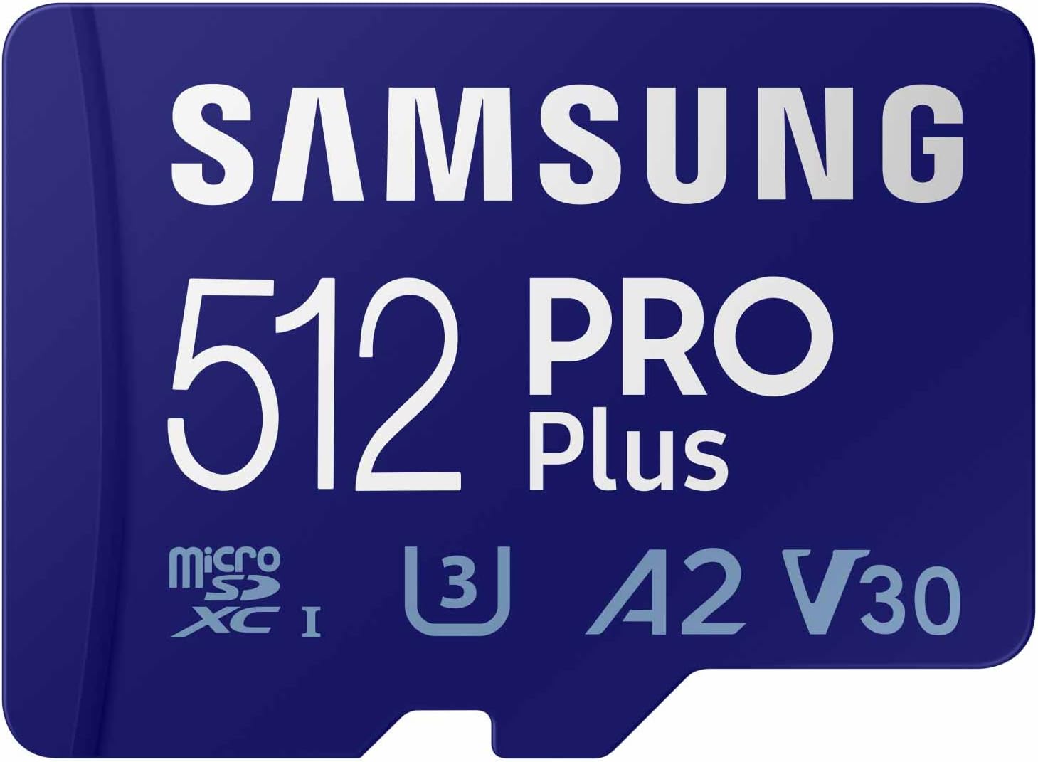 SAMSUNG PRO Plus microSD Memory Card  Adapter, 512GB MicroSDXC, Up to 180 MBs, Full HD & 4K UHD, UHS-I, C10, U3, V30, A2 for Android Phones, Tablets, GoPRO, DJI Drone, MB-MD512SAAM, 2023