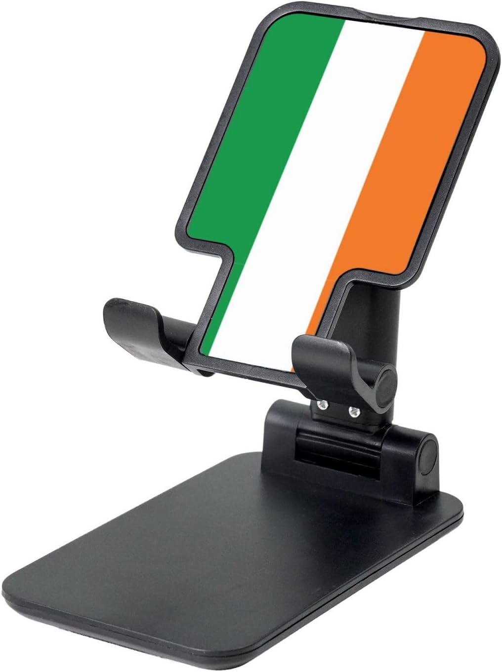 Flag of Irish Universal Cell Phone Holder - Adjustable Desk Phone Stand for Office Home & Travel Black