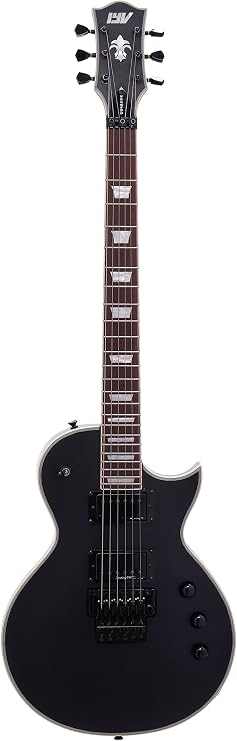 IYV 6 String IYV-ILP-400FR Solid Body wilth Floyld Rose Tremelo Electric Guitar, Satin Black, Right (ILP-400FR)