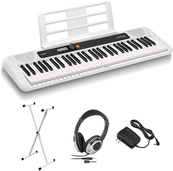 CASIO CT-S200 WE Stand Headphone Set 61 Keys Casiotone Keyboard Electronic Piano