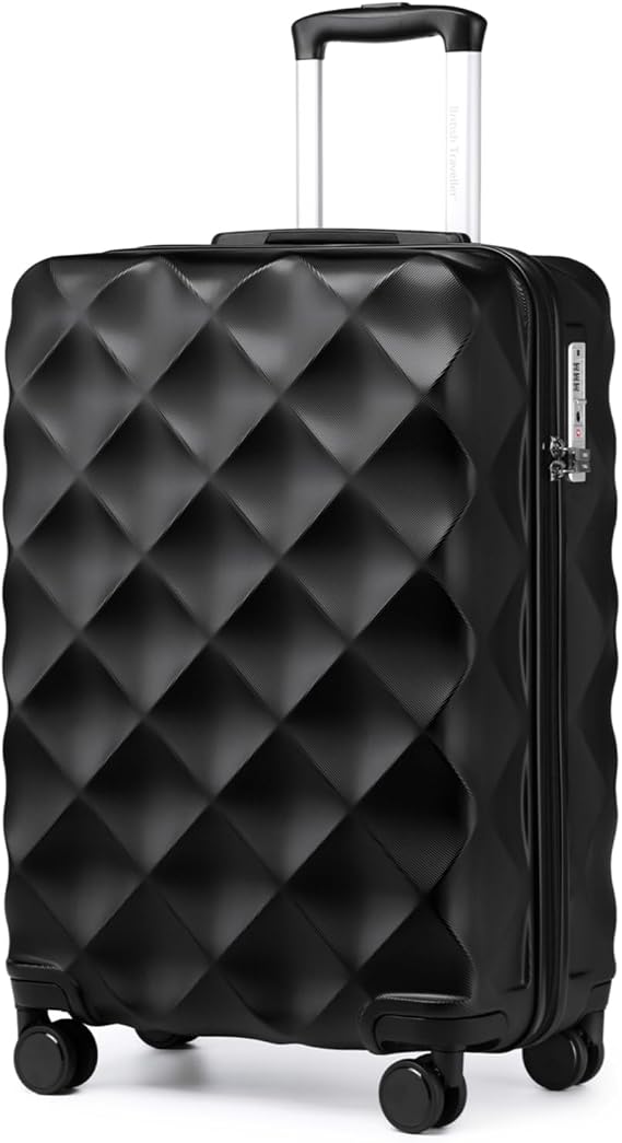 British Traveller 28 Inch Large Suitcase, ABS+PC Hard Shell Travel Luggage