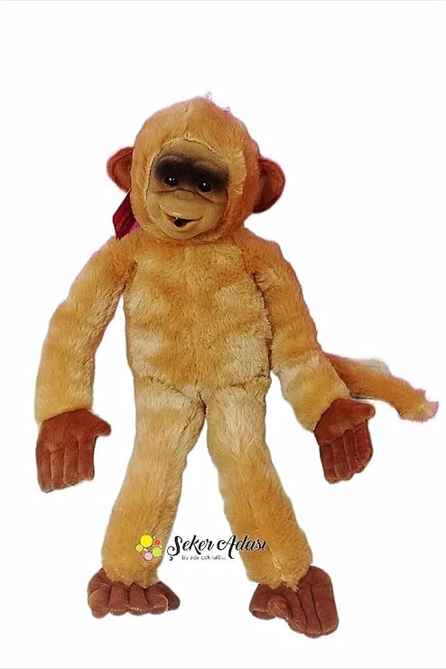 Sevimli Sensörle Harekete Duyarlı Ses Çıkaran Peluş Maymun 50 Cm, klşi07