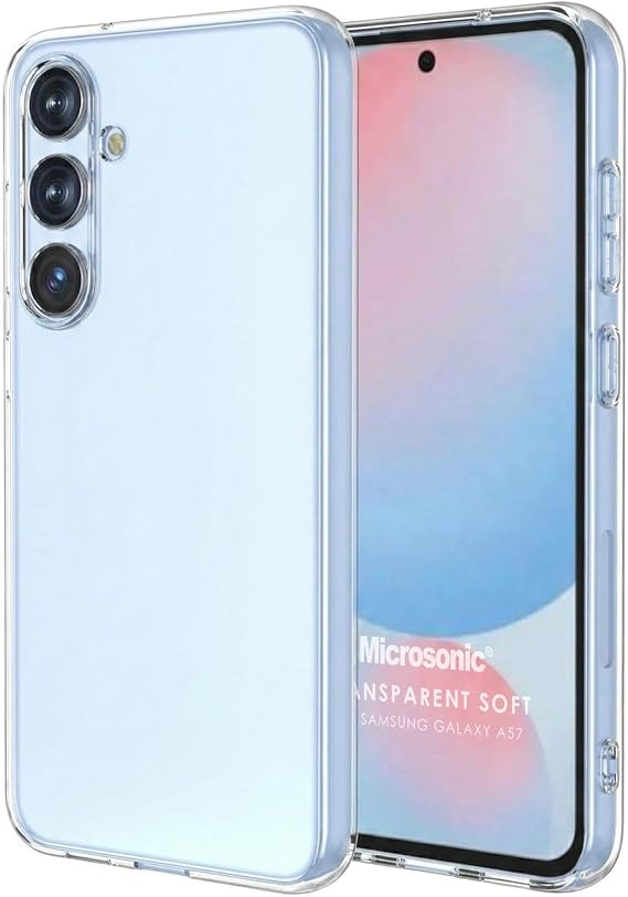 Microsonic Samsung Galaxy A57 için Kılıf Transparent Soft Şeffaf [Galaxy A57 ile Uyumlu Kılıf - Şeffaf]