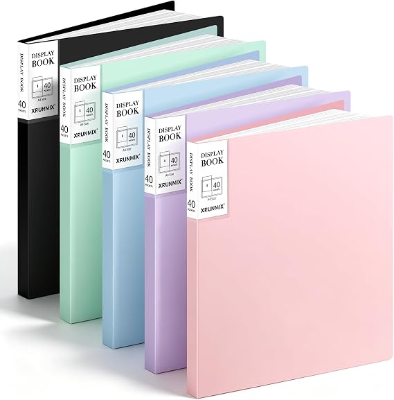5pcs A4 Display Folders, Each 40 Pockets