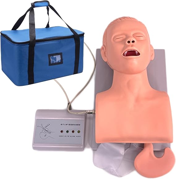 Intubation Training Simulator Model PVC Adult Intubation Manikin Teaching Model Oral Or Nasal Airway Management Trainer Tracheal Science Lab Education
