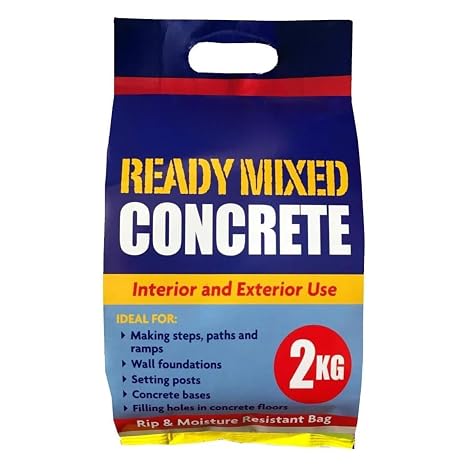 Hi-Performance Cement Ready Mixed Concrete Quick Set Mortar Bag 2kg (Ready Mixed Concrete, 1 Bag)