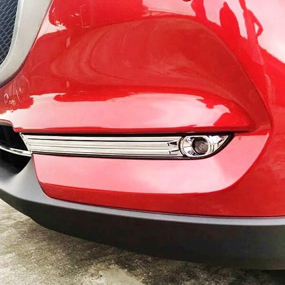 kadore For Mazda CX-5 CX5 2017-2021 Chrome Front Fog Light Cover Trim 2PCS