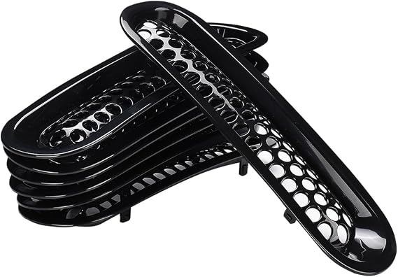 XhuangTech 7 PCS Car Front Grill Trim Compatible with Wrangler JK 2007-2017, ABS Plastic Car Front Grille Front Bumper Central Grill Accessories Grille Inserts (Glossy Black)