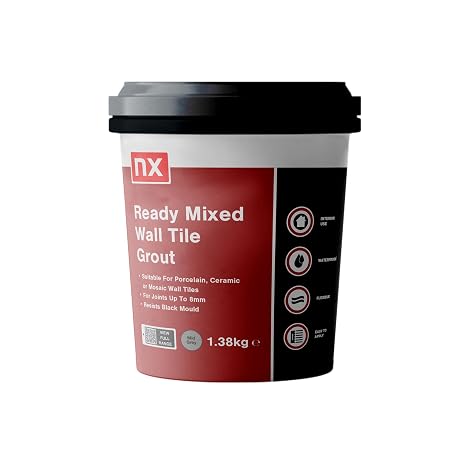 NX Ready Mixed Mid Grey Wall tile Grout 1.38kg