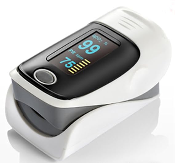 MAYMOC Pulse Oksimetre Evde Sağlık Bakımı Parmak Ucu ve Fitness Monitörü (Gri)