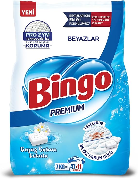 Bingo Premium Toz Çamaşır Deterjanı 7 kg Beyaz