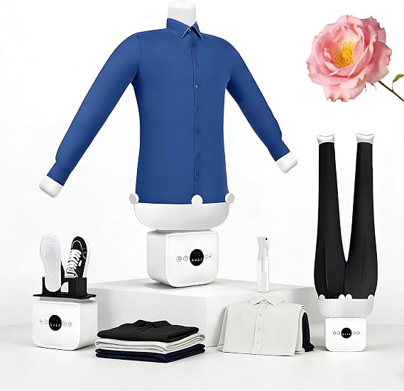 Automatic Steam Iron with Time & Temperature Adjustment, Hands-Free Ironing Machine, Quick Dry in 8 Minutes, Efficient Automatic Ironing for All Fabrics
