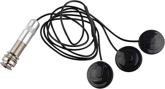 Self-adhesive Pickup Piezo Jack Disc 3-Transducer Microphone for Acoustic Guitar Ukulele Mandolin Banjo Violin String Instruments Universal