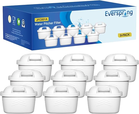 EVERSPRING Water Filter for Brita Maxtra& Mavea Pack of 9