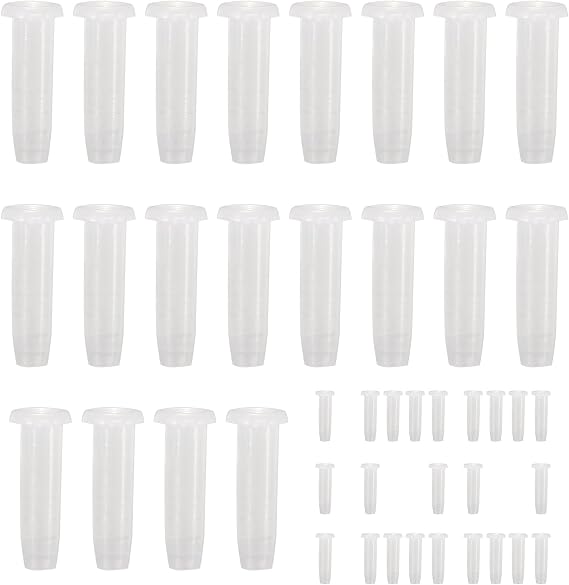 Badminton String Protector - Nylon 100pcs Racquet Grommets 2.1-2.6mm | Racquet Stringing Tools with Single Hole Double Hole Mixed Set for Repair Maintenance | Transparent White String Replacement