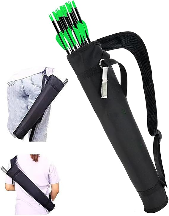 Quiver, Archery Quiver, Adjustable Shoulder Strap, Black