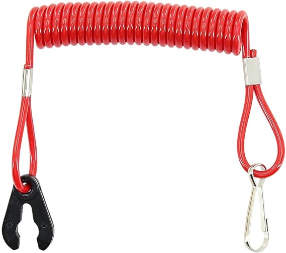 Outboard Kill Switch, Boat Engine Motor Kill Stop Switch, Outboard Engine Ignition Emergency Kill Stop Switch Key Lanyard Rope Clip (for All Series)+quickstop boot