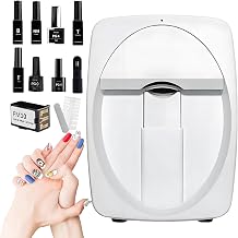 Electric Mini Nail Art Printer,Wifi Connection Control,Mobile 3d Professional Digital Nails Printe-Automatically Recognize Nail Shape,Fast Drawing In 10s,For Girls' Home Nails White