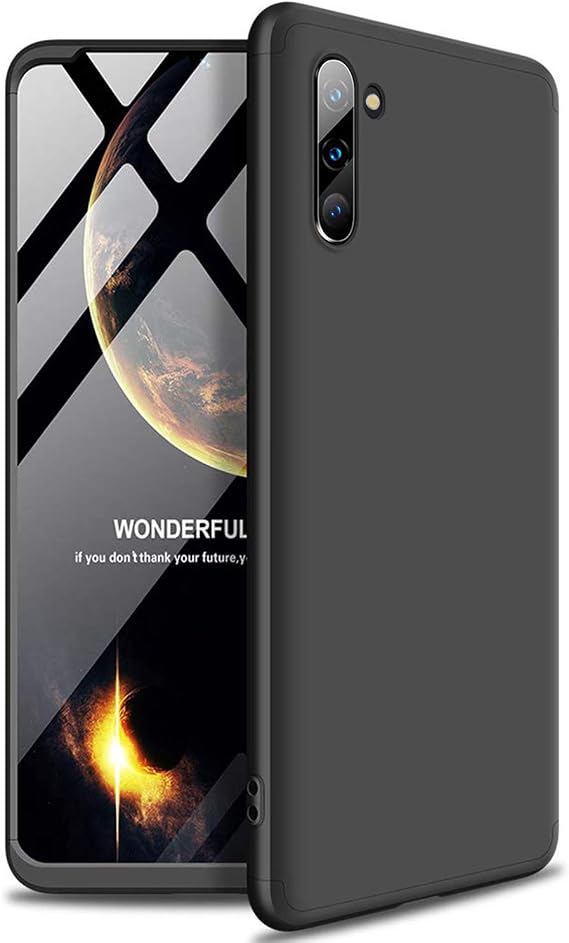 Microsonic Samsung Galaxy Note 10 için Kılıf Double Dip 360 Protective Siyah [Galaxy Note 10 ile Uyumlu Kılıf - Siyah]