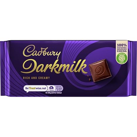 Cadbury Dark Milk Chocolate Bar 90g