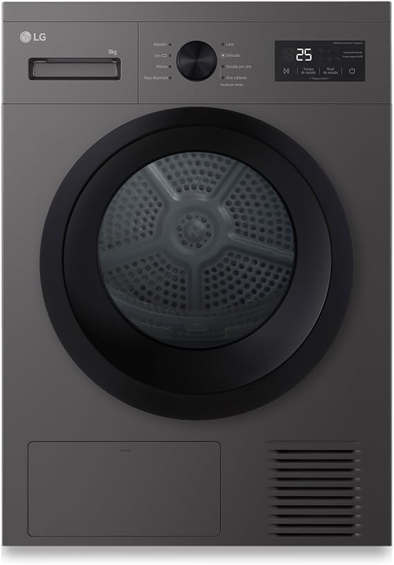 LG RHA1008NDK – Dryer, Heat Pump, Class D, Series 100, 8 kg [Energy Class D]