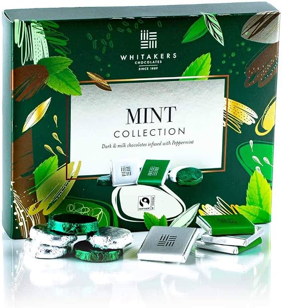 Mint Collection - Milk & Dark Whitakers Chocolates Box 170g (Pack of 1)
