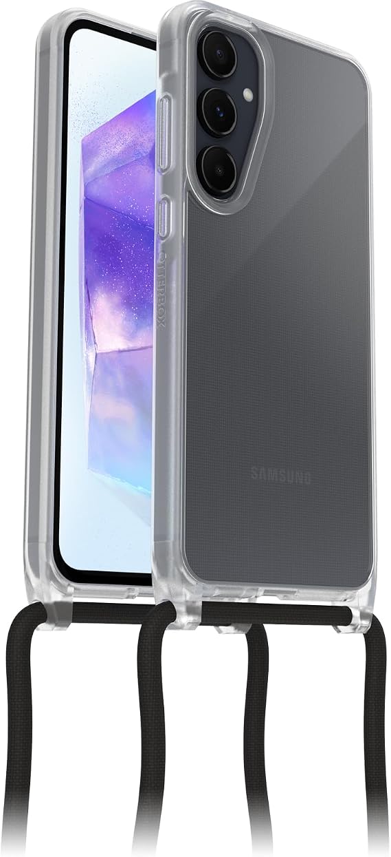 OtterBox React Necklace case for Samsung Galaxy A55 5G, ultra-thin, protective case, adjustable and removable mobile phone chain, tested to military