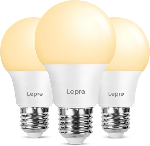 Lepro E27 LED Bulb, Warm Light 2700K 8.5W 806lm, Pack of 3