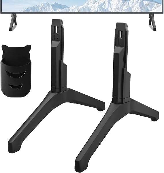Samsung TV Leg Base Stand for UN50TU7000 UN55TU7000 UN58TU7000 UN58TU7000FXZA UN55TU7000FXZA UN50TU7000FXZA BN63-18871A Non-Slip Black