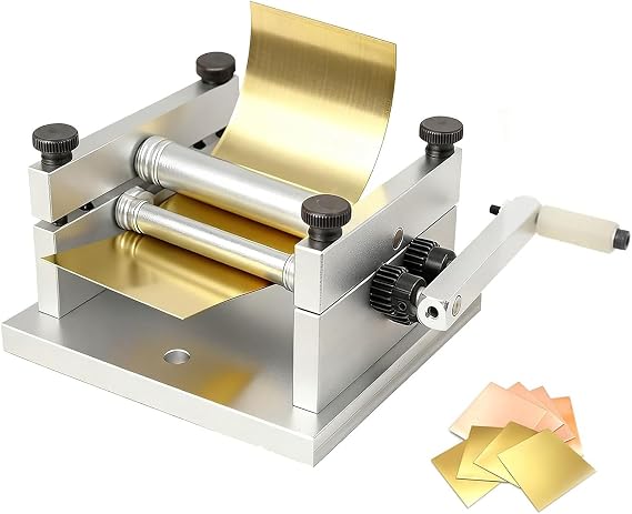 Generisch Metal bükme makinesi, manuel 60 mm sac haddeleme aleti, hassas sac haddeleme için ayarlanabilir silindirli, amatör projeler için ideal
