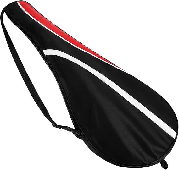 Badminton Racket Bag: Oxford Cloth Racket Cover with Adjustable Shoulder Strap Lightweight Squash Carrying Case Sport Storage Pouch for Men Women