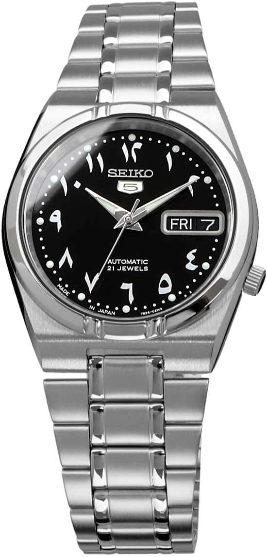 Seiko Men's SNK063J5 Seiko 5 SEIKO5 Automatic Black Silver Watch
