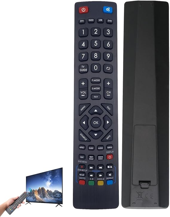 Replacement TV Remote Control for Blaupunkt LCD LED Smart TV, Black