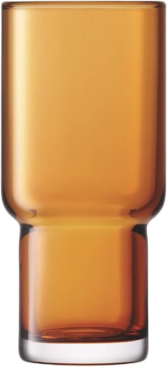 LSA International Utility Highball 390ml Amber | Set of 2 | Mouthblown & Handmade Glass | UT65