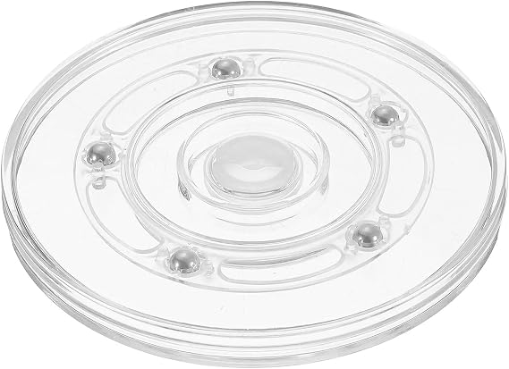uxcell アクリル レイジースーザン ターンテーブル 4.5インチ クリアターンテーブルオーガナイザー ボールベアリング 360度回転トレイ スパイスラック テーブルケーキ キッチン パントリー 装飾 バスルーム用