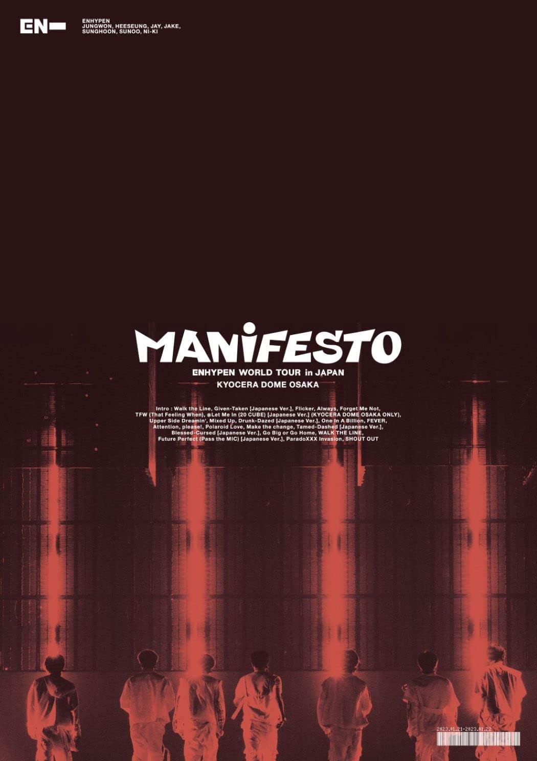 ENHYPEN WORLD TOUR 'MANIFESTO' in JAPAN 京セラドーム大阪 通常盤2枚組 DVD