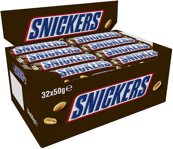 SNICKERS Chocolate Bar Single Pack 32 x 50g (1600g)