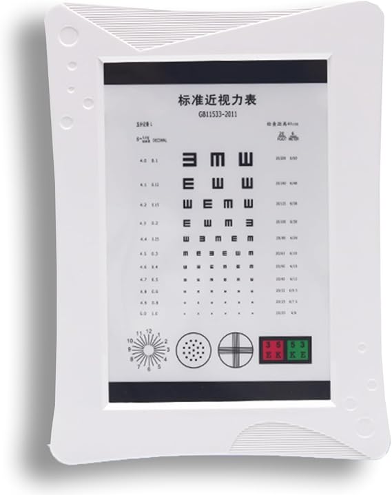 LED Vision Test Chart, LED Eye Chart for Myopia and Hyperopia Testing, Two Power Supplies, Two Sight Marks, for Schools, Clinics, Home Use, Professional Eye Exam Tool
