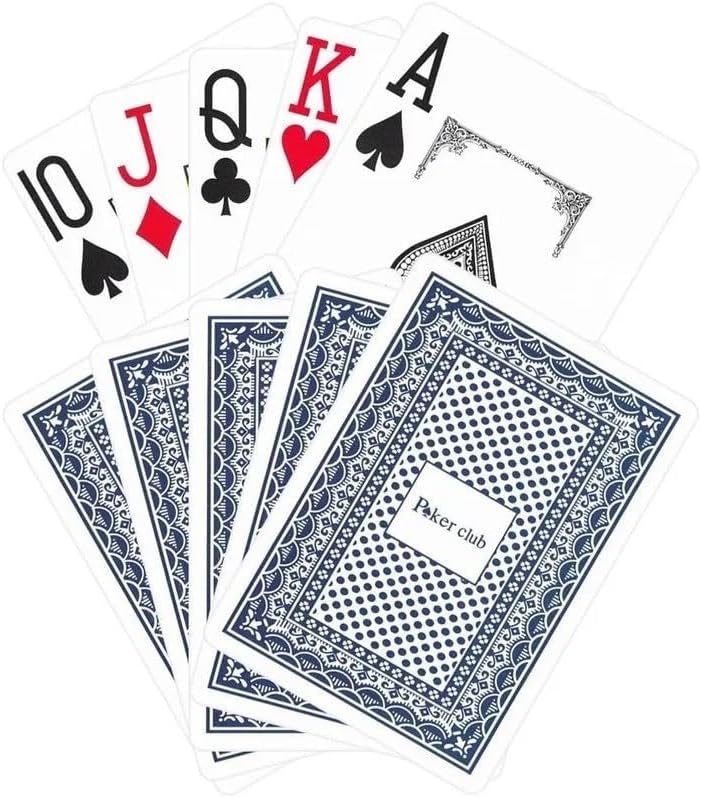 Mavi Pvc Plastik Su Geçirmez Jumbo Blackjack iskambil Oyun Kağıdı cin642mv