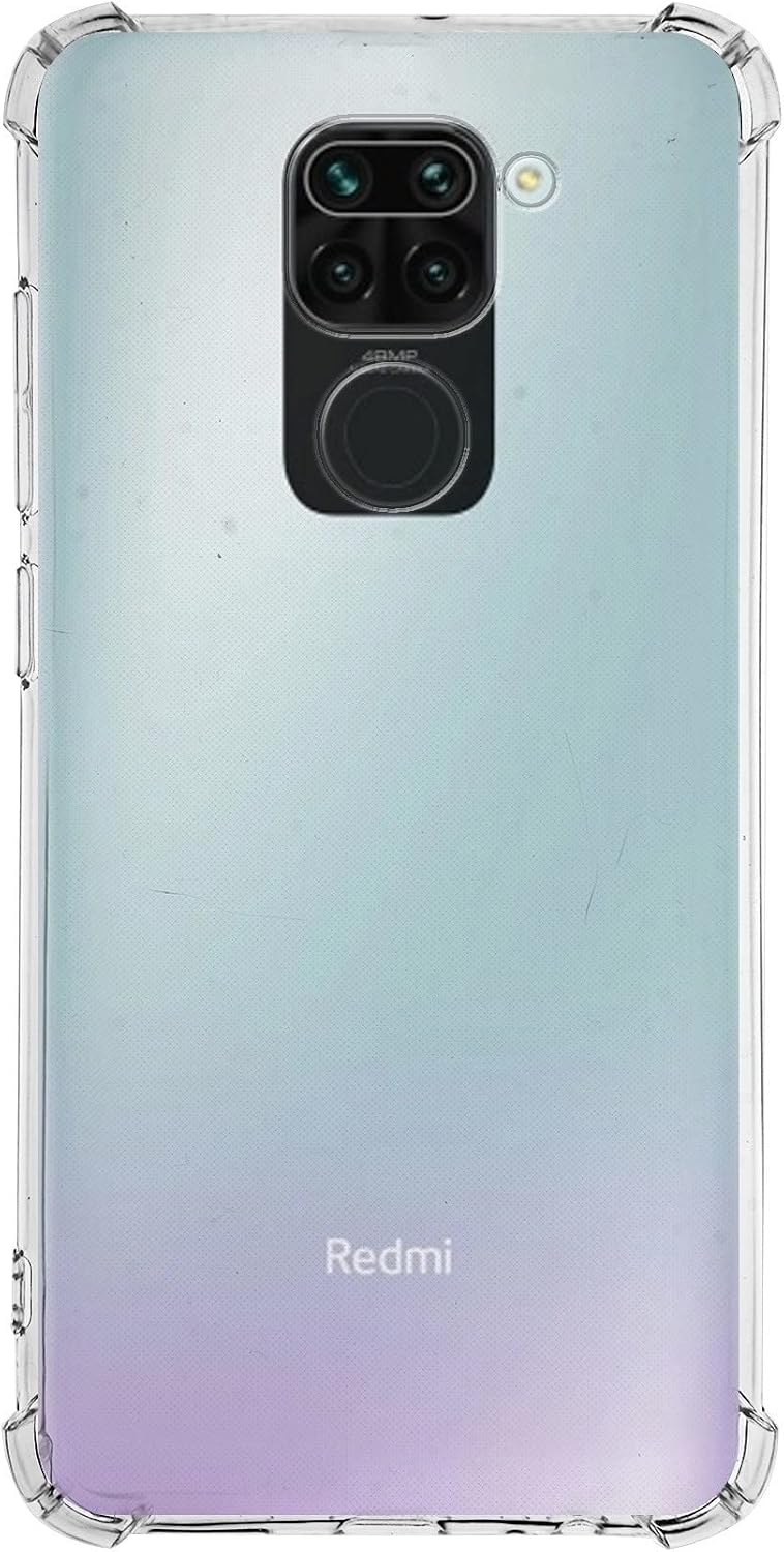 KZY Contact Compatible with Xiaomi Redmi Note 9 Cover Corner Protected AirBag Antishock Transparent Silicone Case