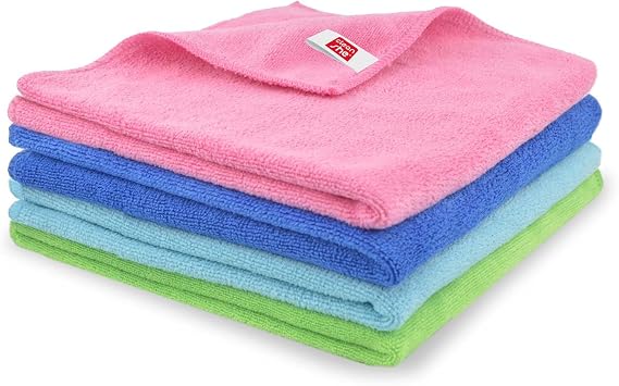 Universal Mikrofiber Temizlik Bezi 4'lü Set 50x70 cm Kurulama, Genel Temizlik, Leke Tutmaz, Koku Yapmaz, İthal, 410 GSM
