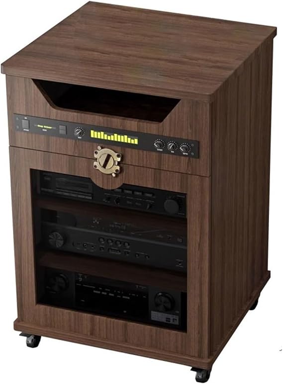 speaker stand Solid Wood Multi-layer Plate Amplifier Cabinet Stage Sound Equipment Audio and Video Amplifier Rack Aviation Machine Cabinet speaker stands floor pair(56 * 56 * 70cm)