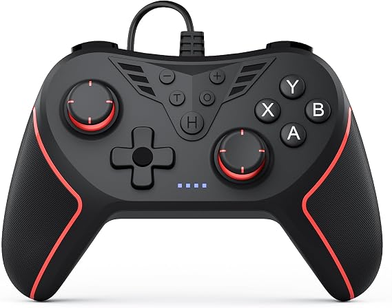 RivalPlay PC Controller Wired Game Controller for PC, Windows 11, 10, 7 & 8 with Paddles, 3-Level Vibration, Mappable Buttons & Textured Grips Black